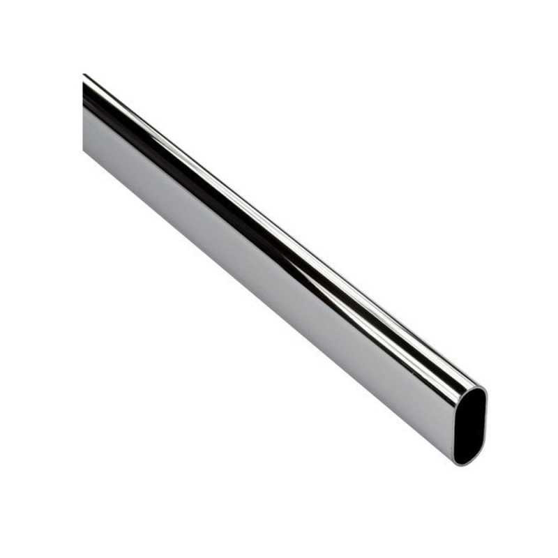 Barre de penderie 2m d30x15 ovale chromé  - Sanifer Tamatave