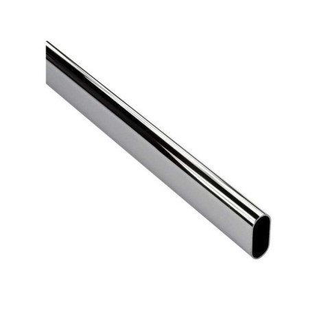  Barre de penderie 2m d30x15 ovale chromé  - Sanifer Tamatave