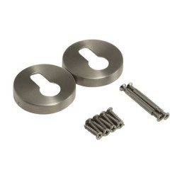  Lot de 2 rosaces l1, acier nickel satiné trou de cylindre Inspire INSPIRE - Sanifer Tamatave