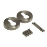  Lot de 2 rosaces l1, acier nickel satiné trou de cylindre Inspire INSPIRE - Sanifer Tamatave