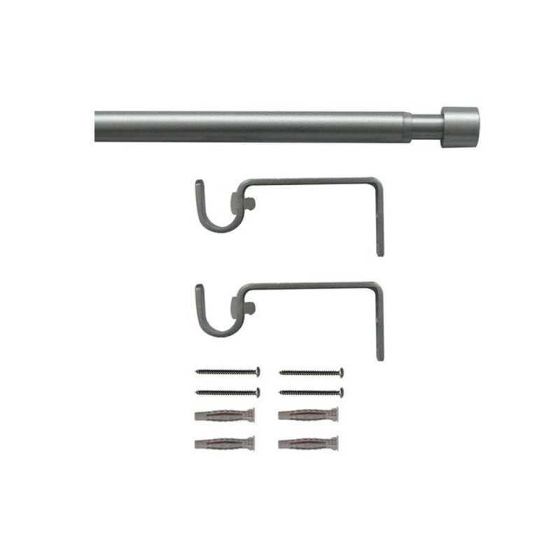 Kit de tringle à rideau cap diamètre 13-16 mm argent naturel 120-210 cm INSPIRE - Sanifer Tamatave