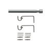 Kit de tringle à rideau cap diamètre 13-16 mm argent naturel 120-210 cm INSPIRE - Sanifer Tamatave