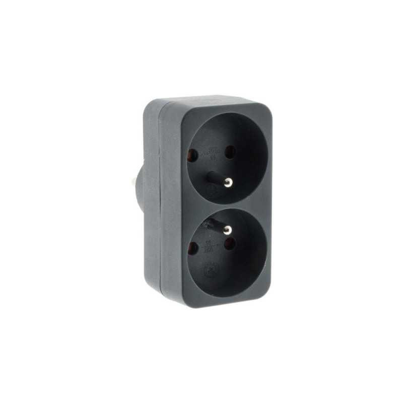  Biplite murale 2x16a gris zenitech  - Sanifer Tamatave