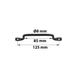  Poignée fil l  140 mm afbat acier noir mat  - Sanifer Tamatave