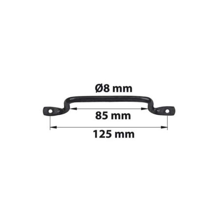  Poignée fil l  140 mm afbat acier noir mat  - Sanifer Tamatave
