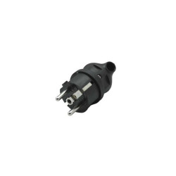  Fiche électrique mâle 2 pôles + terre connexion sur le côté 16 a noir  - Sanifer Tamatave