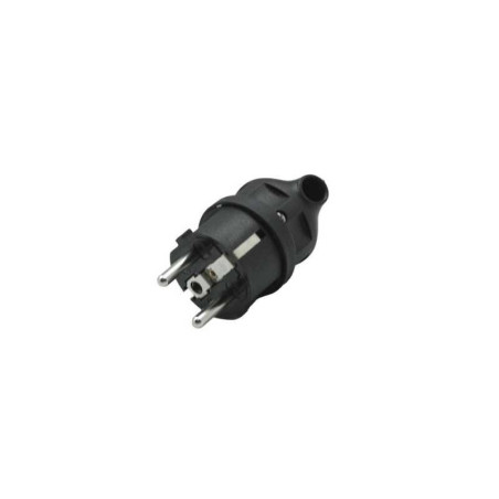  Fiche électrique mâle 2 pôles + terre connexion sur le côté 16 a noir  - Sanifer Tamatave