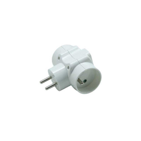  Triplite murale 2 prises 16a + 1 prise 6a blanc  - Sanifer Tamatave