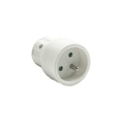  Fiche électrique femelle 2 pôles + terre connexion en haut 16 a blanc  - Sanifer Tamatave