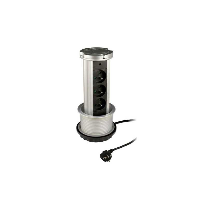  Bloc encastrable filaire 3 prises noir ZENITECH - Sanifer Tamatave