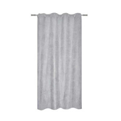  Rideau tamisant newmanchester suédine gris l 140 x h 280 cm  - Sanifer Tamatave