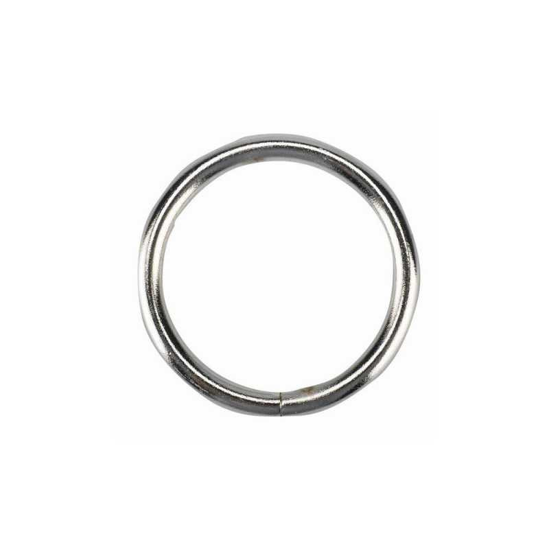  Lot de 10 anneaux pour tringle à rideau chic 20 mm acier chromé  - Sanifer Tamatave