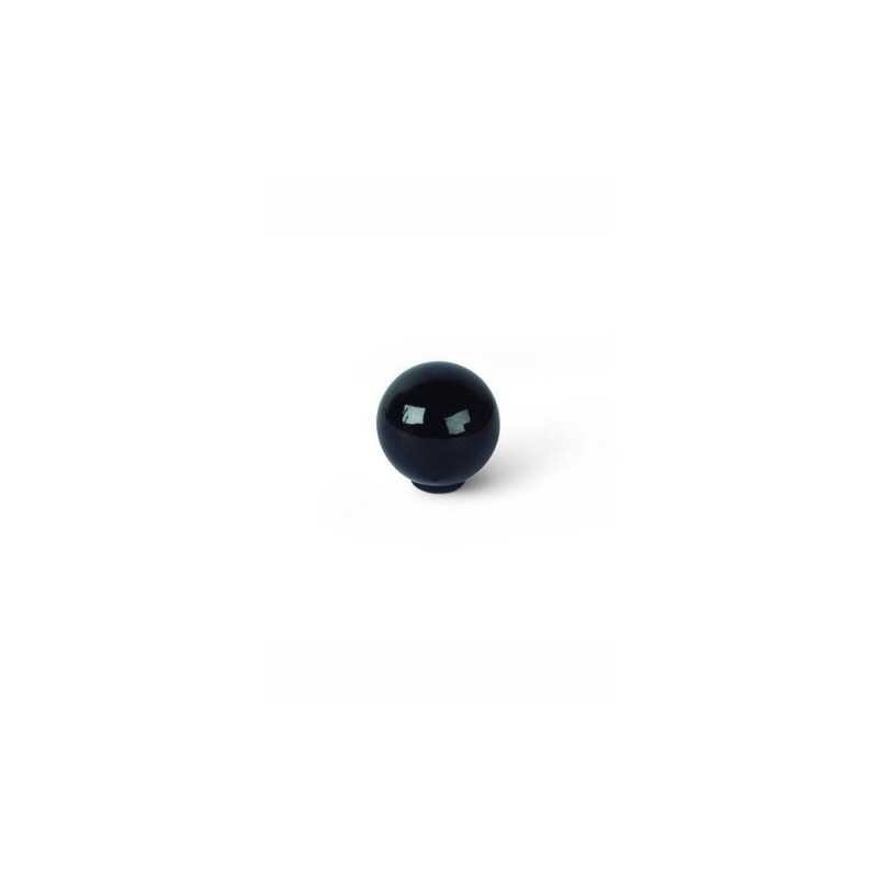  Lot de 6 boutons de meuble boule noir abs h 29 x l 28 x p 28 mm  - Sanifer Tamatave
