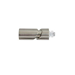  Lot de 2 embouts de tringle grise - argent clair pour tringle à rideau diamètre 20 mm  - Sanifer Tamatave