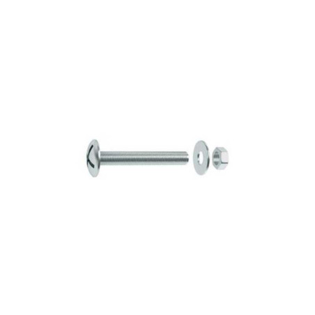  Lot de 20 boulons tête ronde acier zingué l.10 x diamètre 4 mm  Standers  - Sanifer Tamatave