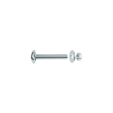  Lot de 12 boulons tête ronde acier zingué l.25 x diamètre 5 mm  Standers  - Sanifer Tamatave