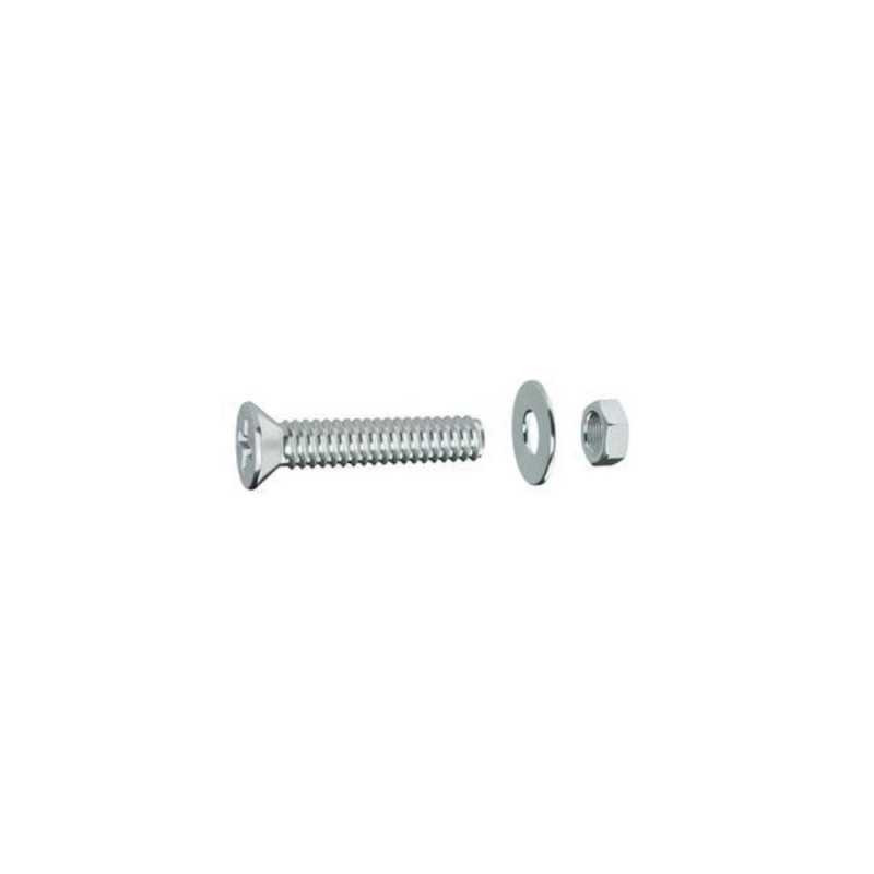  Lot de 12 boulons tête cylindrique acier zingué l.15 x diamètre 6 mm  Standers  - Sanifer Tamatave