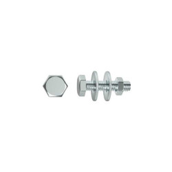  Lot de 6 boulons tête 6 pans acier zingué l.50 x diamètre 6 mm  Standers  - Sanifer Tamatave
