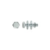  Lot de 6 boulons tête 6 pans acier zingué l.50 x diamètre 6 mm  Standers  - Sanifer Tamatave