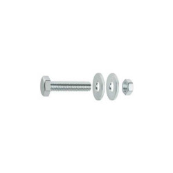  Lot de 2 boulons tête 6 pans acier zingué l.40 x diamètre 10 mm  Standers  - Sanifer Tamatave
