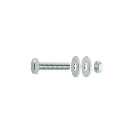  Lot de 2 boulons tête 6 pans acier zingué l.40 x diamètre 10 mm  Standers  - Sanifer Tamatave