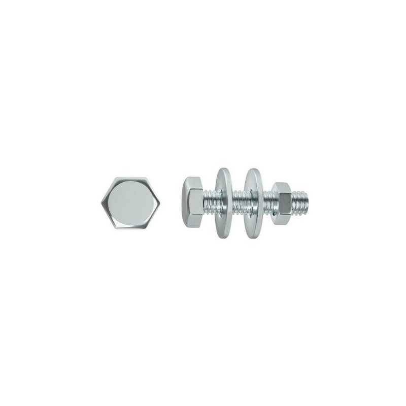  Lot de 2 boulons tête 6 pans acier zingué l.50 x diamètre 10 mm  Standers  - Sanifer Tamatave