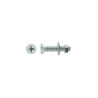  Lot de 10 boulons tête autofraisée plate acier zingué l.40 x diamètre 5 mm  Standers  - Sanifer Tamatave
