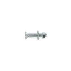  Lot de 6 boulons tête autofraisée plate acier zingué l.80 x diamètre 5 mm  Standers  - Sanifer Tamatave