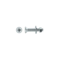  Lot de 6 boulons tête autofraisée plate acier zingué l.50 x diamètre 6 mm  Standers  - Sanifer Tamatave