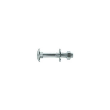  Lot de 6boulons tête ronde et cou carré acier zingué l.30 x diamètre 5 mm  Standers  - Sanifer Tamatave