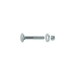  Lot de 2boulons tête ronde et cou carré acier zingué l.60 x diamètre 8 mm  Standers  - Sanifer Tamatave