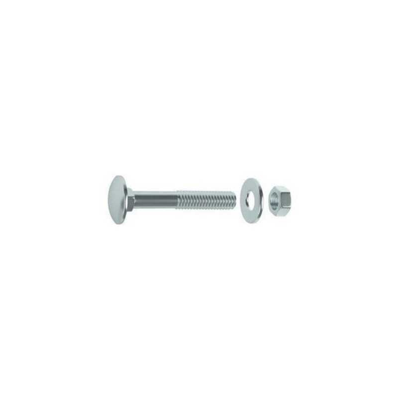  Lot de 2boulons tête ronde et cou carré acier zingué l.60 x diamètre 8 mm  Standers  - Sanifer Tamatave