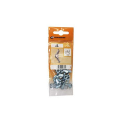  Lot de 15 écrous oreilles acier diamètre 5 mm  Standers  - Sanifer Tamatave