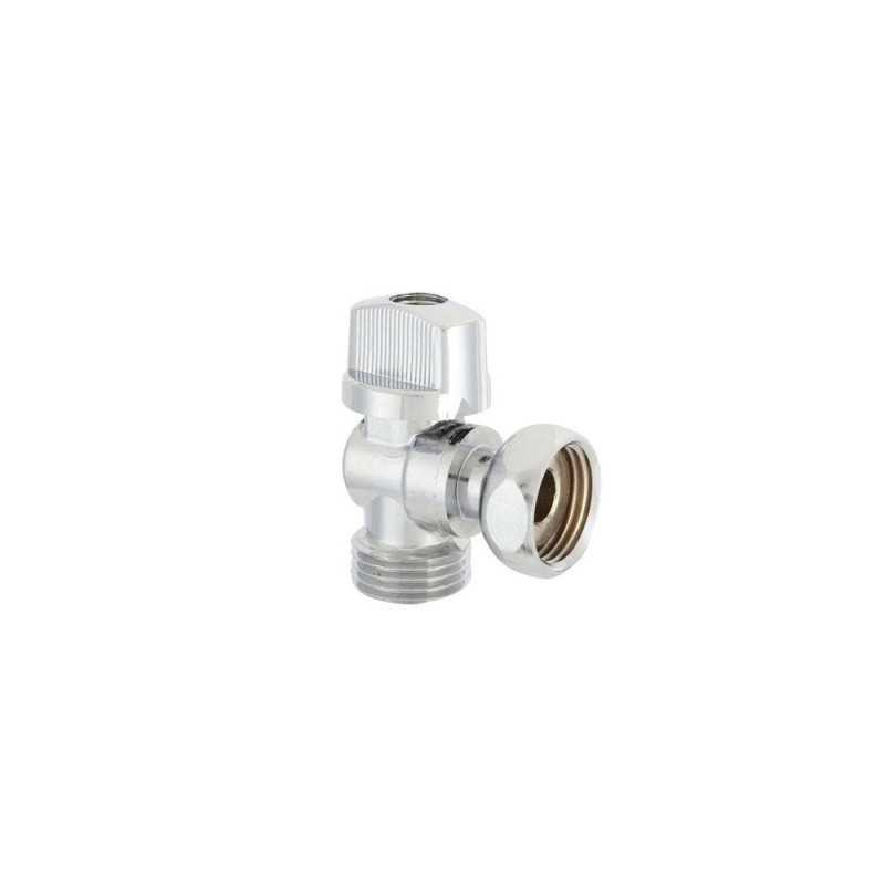  Robinet d'arrêt equerre 1-4 de tour mâle - femelle 20 x 27 mm chrome  - Sanifer Tamatave