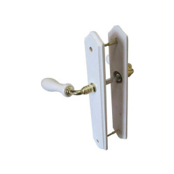 2 poignées de porte bois sans trou bois entraxe 195 mm  - Sanifer Tamatave