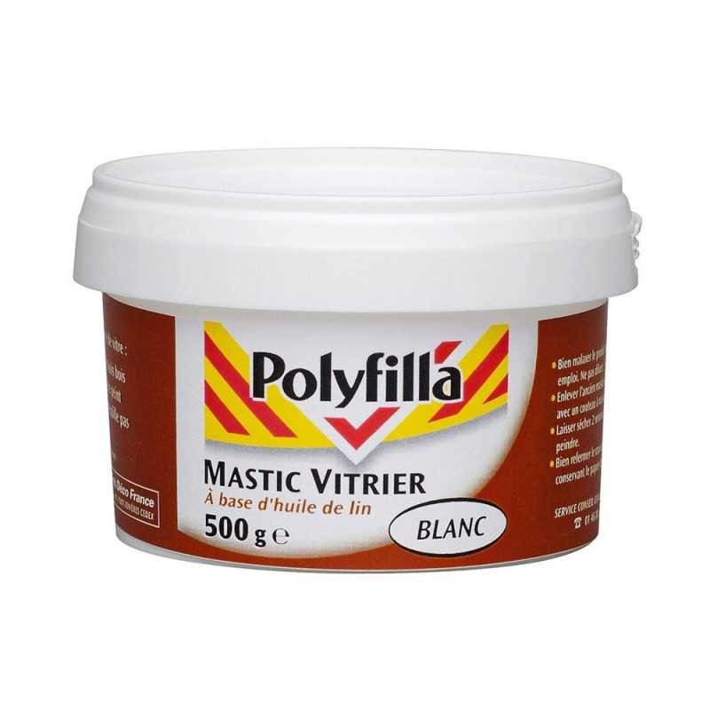  Mastic d'étanchéité vitrier polyfilla 500 g blanc  - Sanifer Tamatave