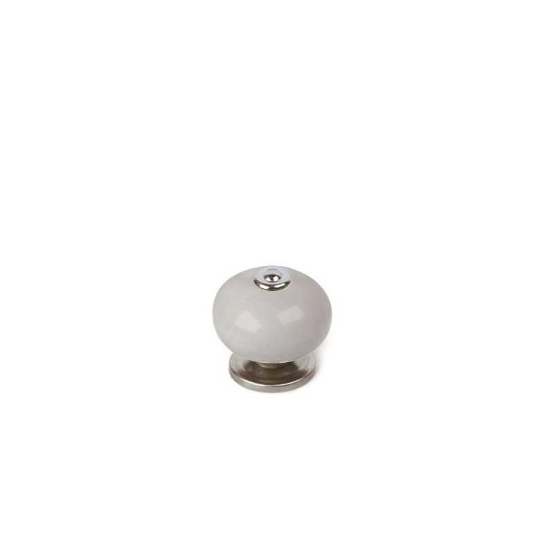  Lot de 4 boutons de meuble boule gris porcelaine h 38 x l 40 x p 40 mm  - Sanifer Tamatave