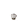  Lot de 4 boutons de meuble boule gris porcelaine h 38 x l 40 x p 40 mm  - Sanifer Tamatave