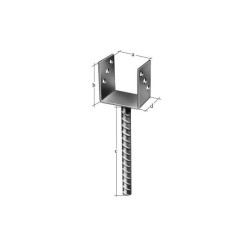  Support de poteau forme u galvanisé gah alberts 71x100x200x60 mm  - Sanifer Tamatave