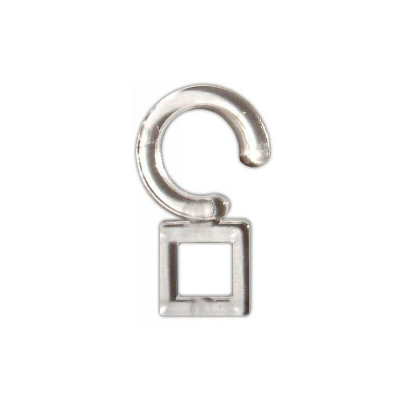  Agrafes de tringle à rideau design 35 mm en pastique transparent INSPIRE - Sanifer Tamatave