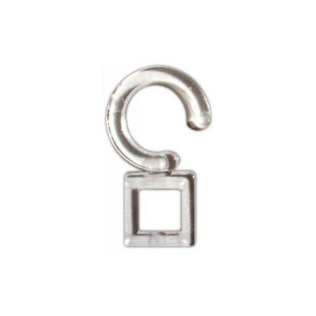  Agrafes de tringle à rideau design 35 mm en pastique transparent INSPIRE - Sanifer Tamatave