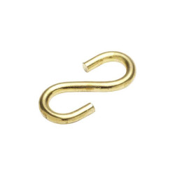  Lot de 4 esses égales ouvertes acier laitonné l.30 x l.15.5 x ep.3 mm Standers  - Sanifer Tamatave
