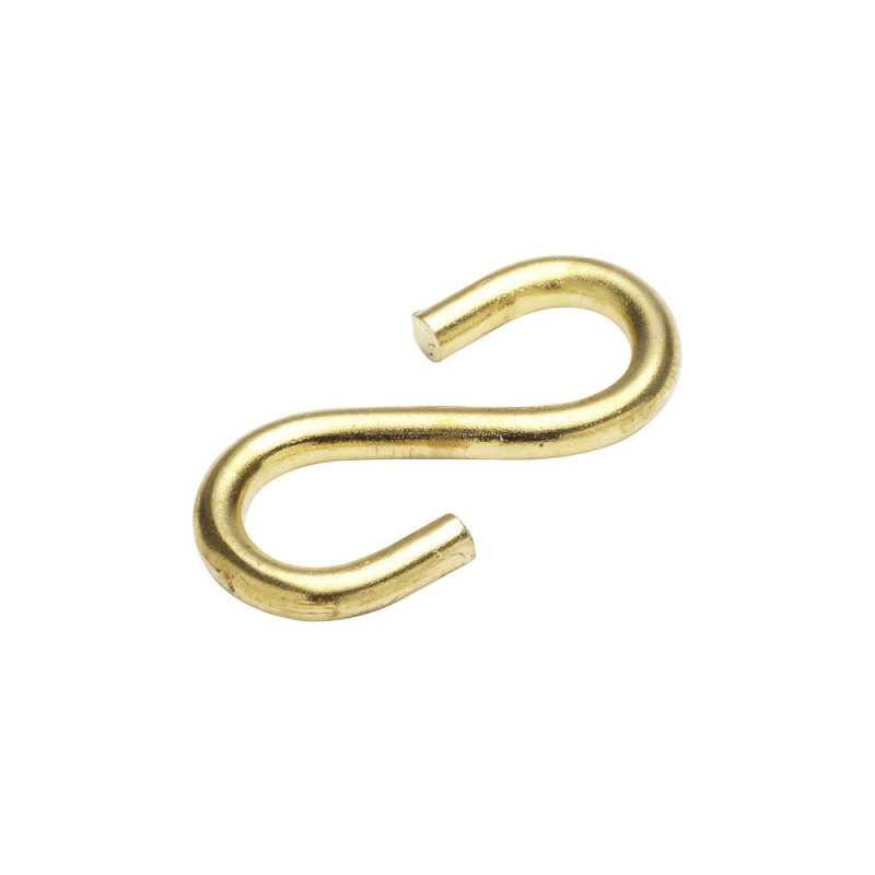  Lot de 4 esses égales ouvertes acier laitonné l.30 x l.15.5 x ep.3 mm Standers  - Sanifer Tamatave