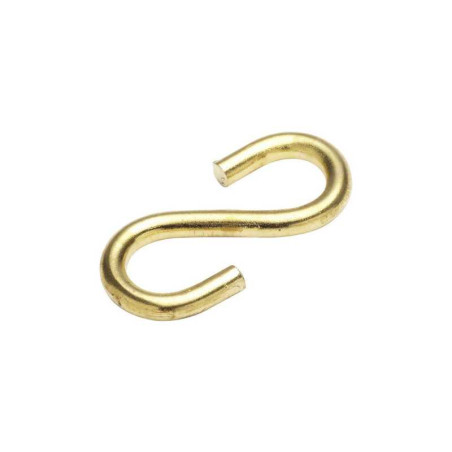  Lot de 4 esses égales ouvertes acier laitonné l.30 x l.15.5 x ep.3 mm Standers  - Sanifer Tamatave