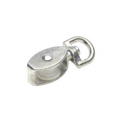  Lot de 2 poulies à oeil pivot acier nickelé diamètre 15 x l.50 x l.15 mm Standers  - Sanifer Tamatave