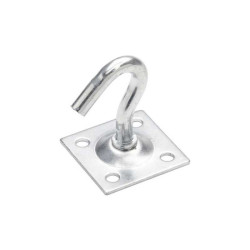  Crochet fixe et platine acier zingué diamètre 8 x l.45 x l.45 mm Standers  - Sanifer Tamatave