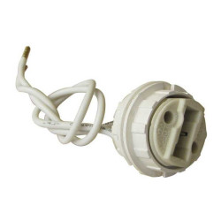  Douille filetée et bagues pour halogène g9 tibelec plastique blanc 100 w  - Sanifer Tamatave