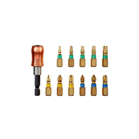  Lot de 11 embouts de vissage torsion 25 mm ph pz t et porte embout pro Dexter  - Sanifer Tamatave