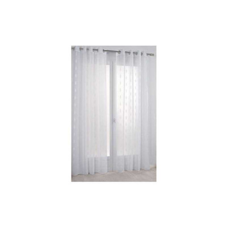  Voilage tamisant nina blanc l 140 x h 260 cm  - Sanifer Tamatave