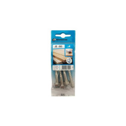  Lot de 4 tirefond inox tête 6 pans diamètre 8 mm x l.60 mm Standers  - Sanifer Tamatave